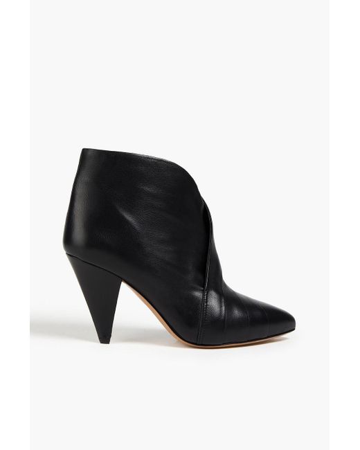 Isabel Marant Black Acna Leather Ankle Boots