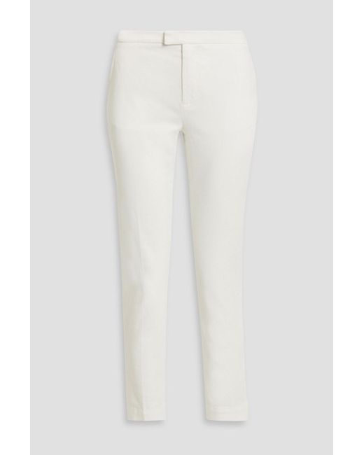 ATM White Cotton-blend Twill Slim-leg Pants
