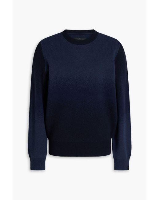 Rag & Bone Downing pullover aus jacquard-strick aus einer woll-kaschmirmischung in Blue für Herren
