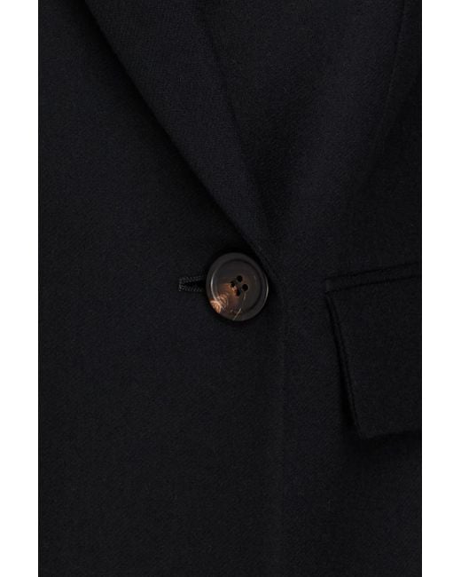 Brunello Cucinelli Black Bead-Embellished Wool And Cashmere-Blend Felt Blazer
