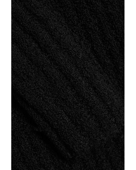 Totême  Black Midikleid aus bouclé-strick aus einer gerippten wollmischung
