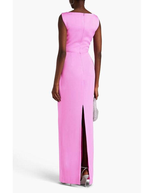 Alex Perry Pink Satin-crepe Gown