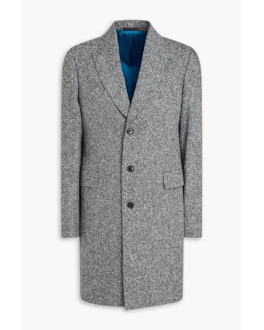 Paul Smith Gray Donegal Wool-Tweed Coat for men