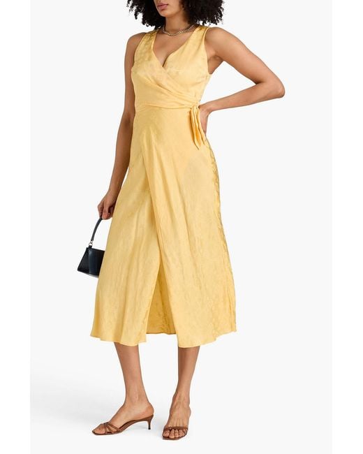 satin effect jacquard midi dress Buy Etro Wrap-effect Draped Printed Satin-jacquard Midi Dress - Green At  70% Off