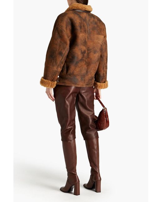 Sandro Brown Shearling Jacket