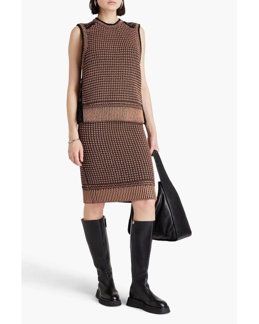 3.1 Phillip Lim Brown Two-Tone Knitted Vest