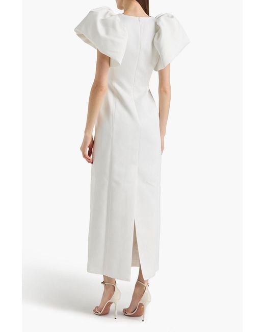 LEO LIN White Lucinda Satin Maxi Dress