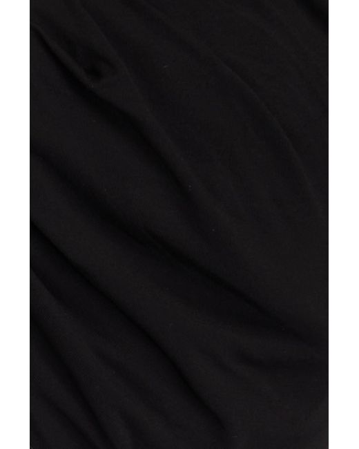Jacquemus Black Goccia cropped oberteil aus stretch-jersey mit raffungen