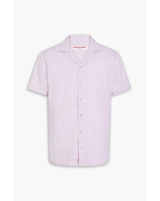Orlebar Brown Pink Travis Cotton And Lyocell-Blend Shirt for men