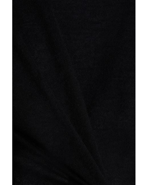 LeKasha Black Cropped Cashmere Sweater