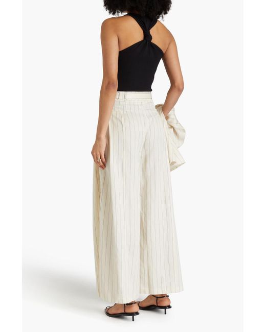 REMAIN Birger Christensen Black Tanktop aus gerippter stretch-baumwolle mit knotendetail
