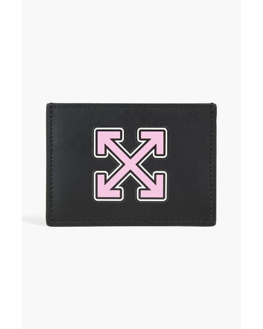 Off-White c/o Virgil Abloh Black Arrow Embossed Printed Leather Cardholder