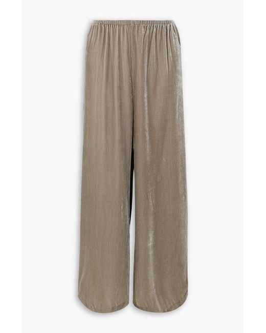 La Ligne Natural Velvet Wide-Leg Pants
