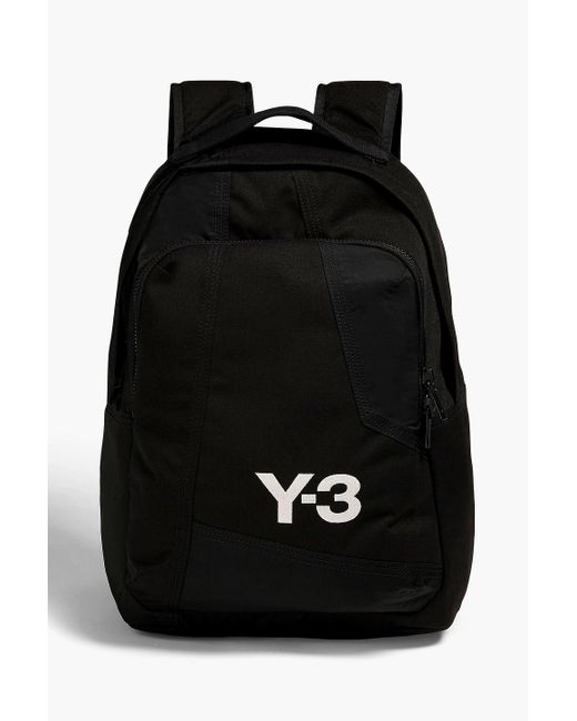 Y-3 Black Canvas And Shell Backpack for men