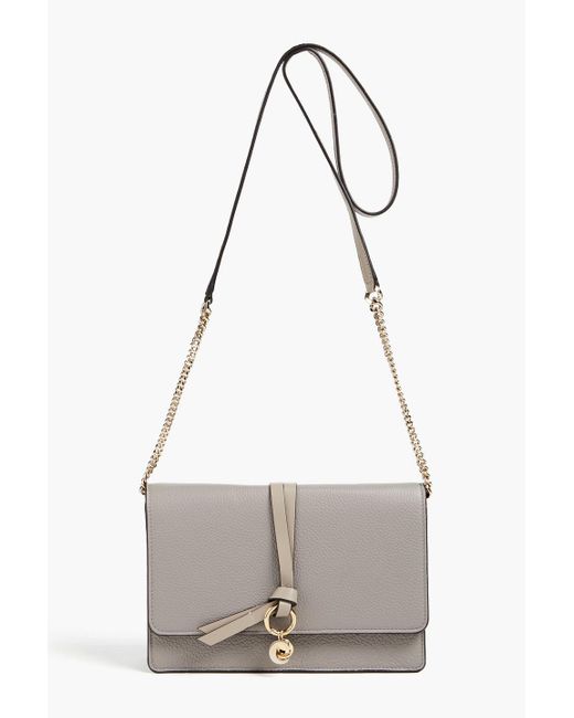 ☆韓国の人気☆【Chloe】☆ALPHABET SHOULDER BA.G☆バッグ☆ Chloé Alphabet Pebbled-leather Shoulder Bag in White | Lyst