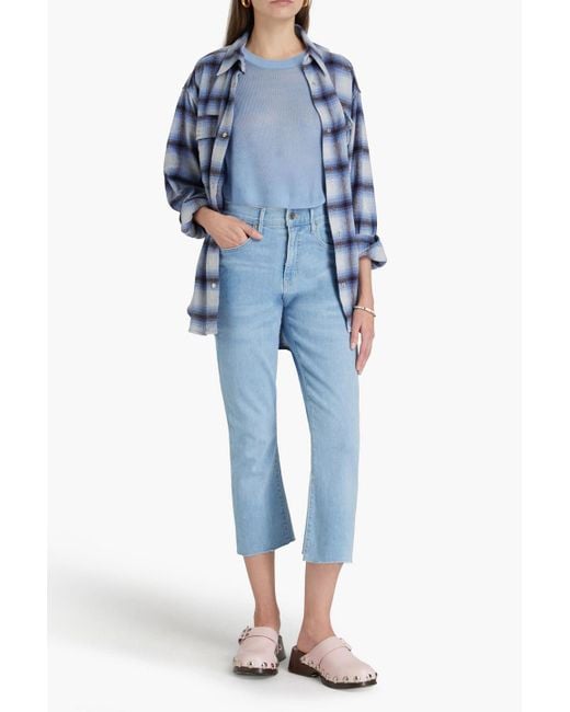 Veronica Beard Blue Carly High-rise Kick-flare Jeans