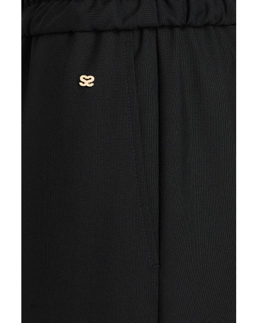 Sandro Black Wool-Blend Cargo Pants