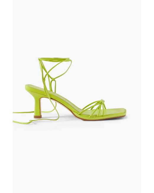 Aeyde Yellow Roda Leather Sandals