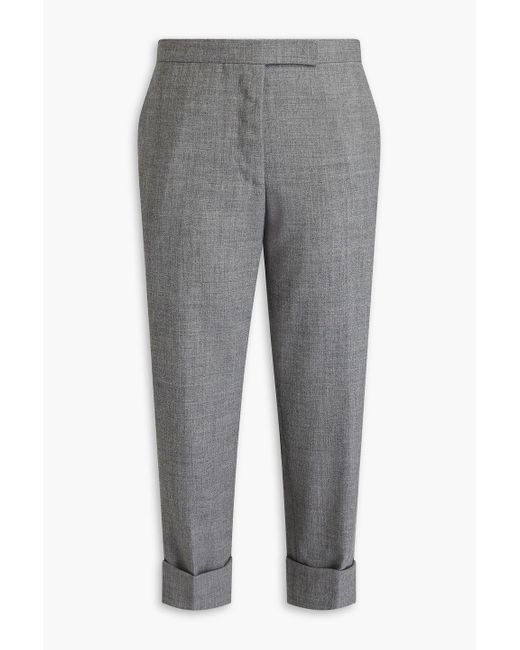 Thom Browne Gray Cropped Wool Tapered Pants