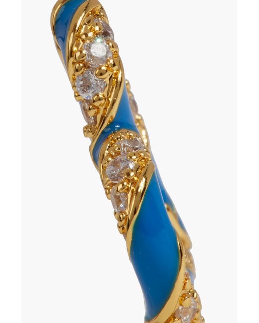 Zimmermann Blue Gold-tone, Crystal And Enamel Earrings