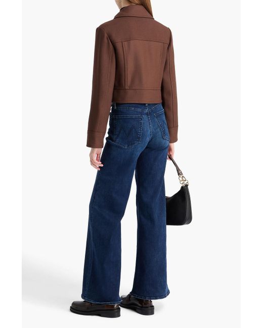 Mother Blue Hoch sitzende jeans "tomcat roller" mit weitem bein