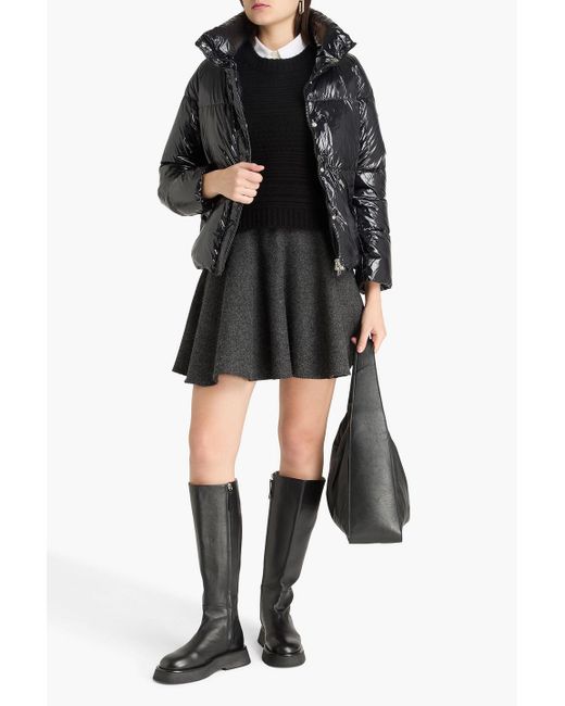 Herno Black Quilted Shell Down Jacket