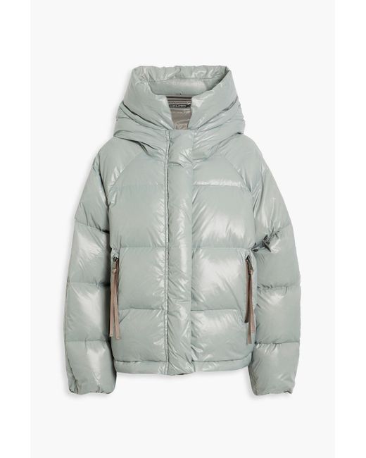 Holden Gray Quilted Coated Hooded Down Jacket