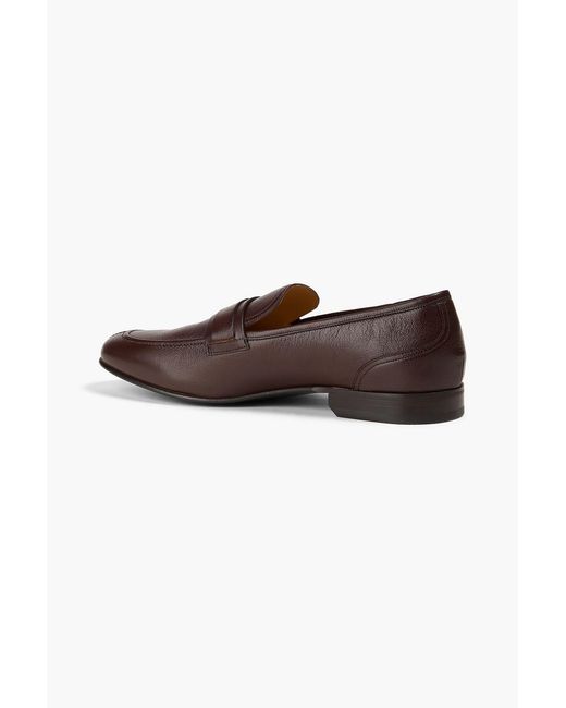 Bally Brown Sadei Embellished Leather Loafers for men