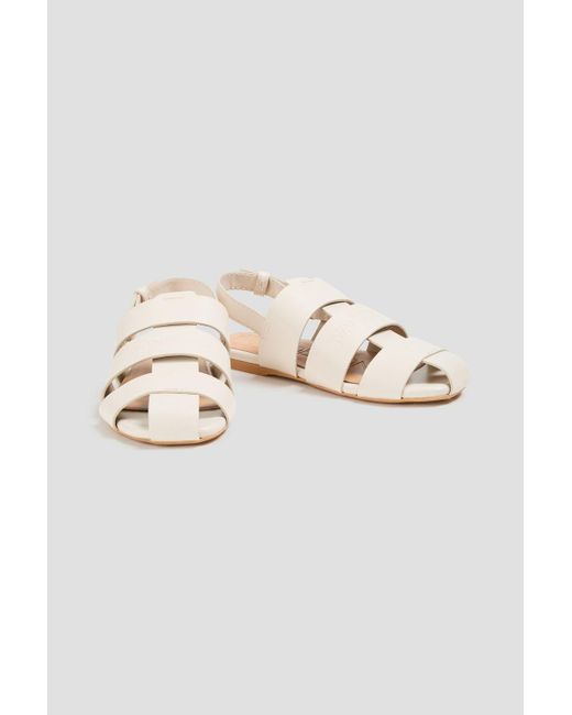 J.W. Anderson White Leather Slingback Sandals