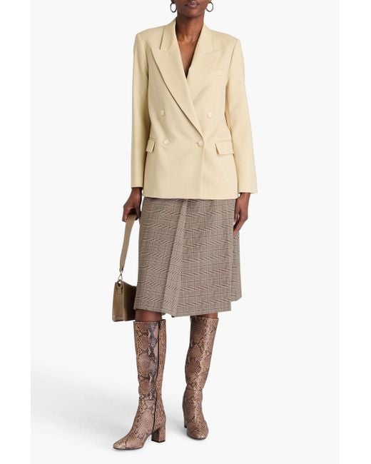 Joseph Natural Jaden Double-Breasted Wool-Blend Twill Blazer