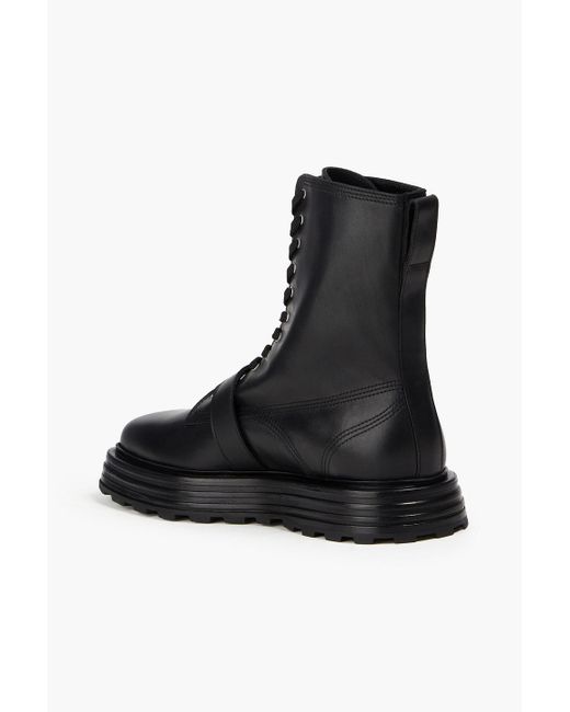 Jil Sander Black Buckled Leather Boots for men