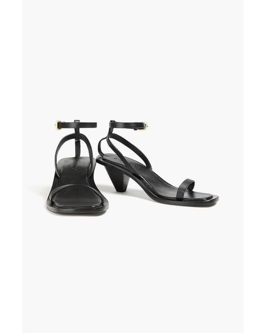 A.Emery Black Irving Leather Sandals