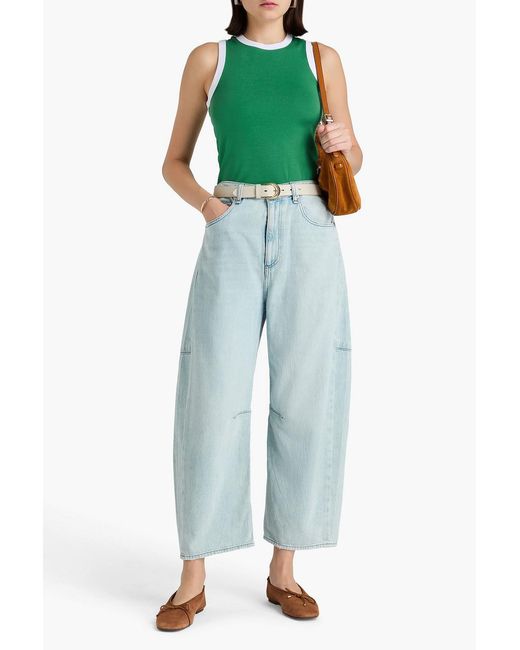 Rag & Bone Green Mia Pima Cotton-Jersey Tank