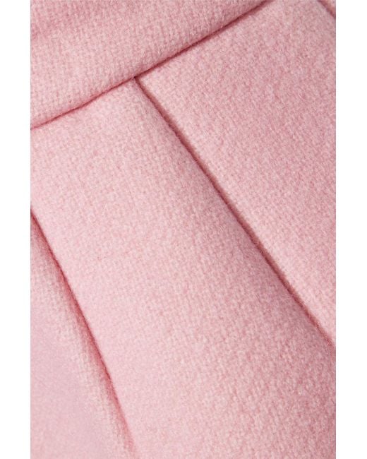RED Valentino Pink Wool-Blend Felt Mini Skirt