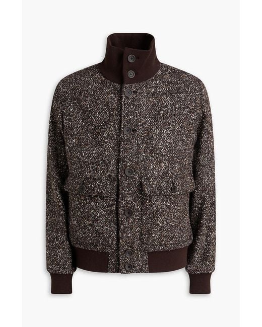 Herno Brown Bouclé-tweed Jacket for men