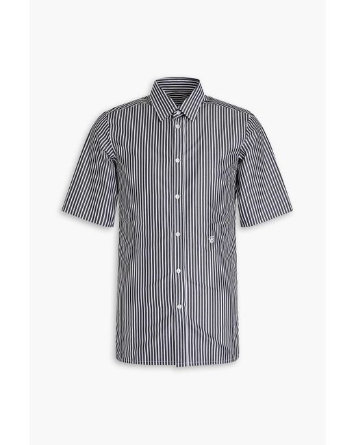 Maison Margiela Gray Striped Cotton-Poplin Shirt for men