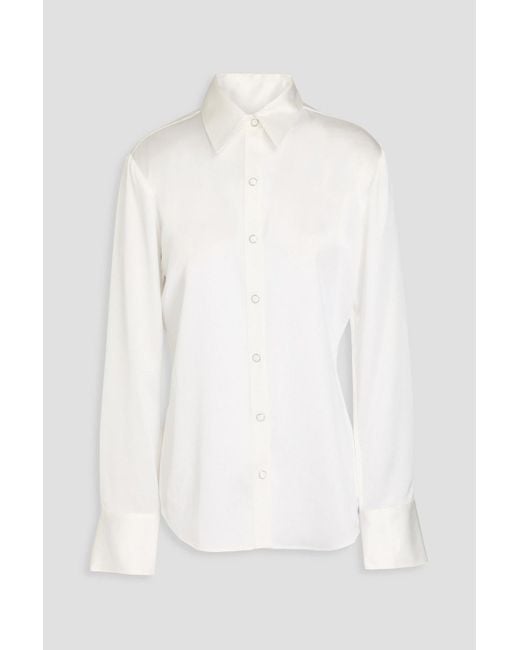 Rag & Bone White Antonia hemd aus satin