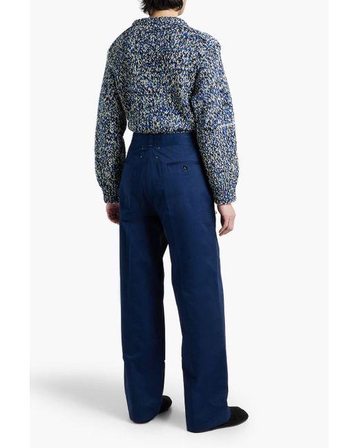 Maison Margiela Blue Marled Wool-blend Sweater for men