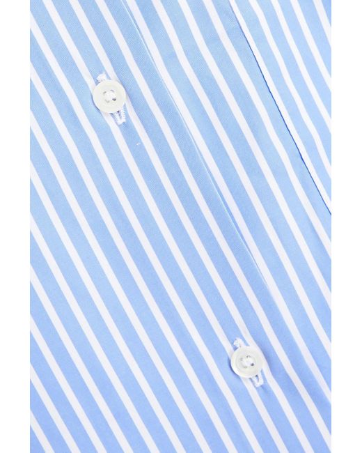 IRO Blue Yara Striped Cotton-poplin Shirt