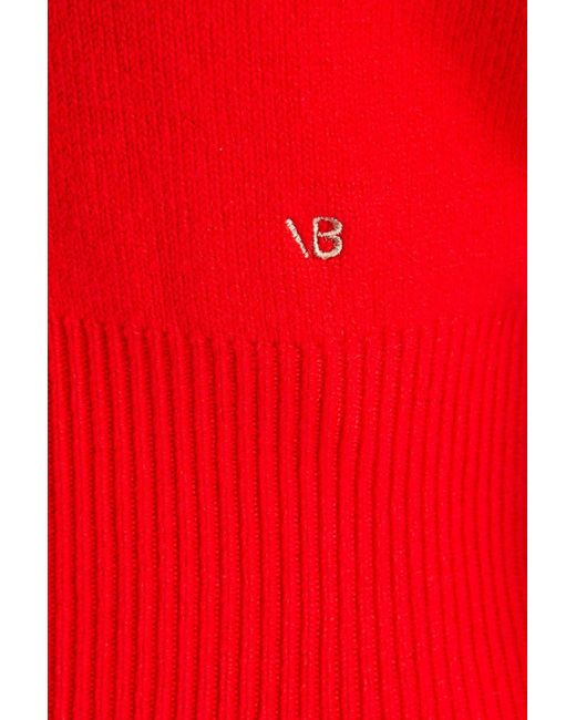 Victoria Beckham Red Cropped rollkragenpullover aus einer kaschmirmischung