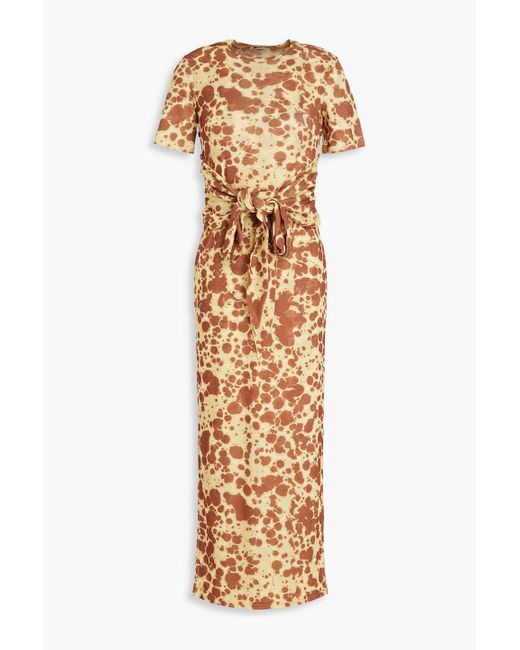 Nanushka Metallic Printed Jersey Midi Dress