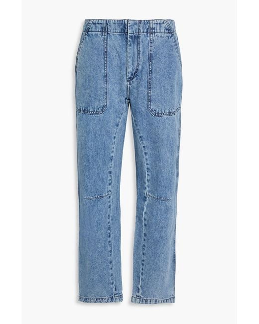 Rag & Bone Blue Leyton High-Rise Tapered Jeans
