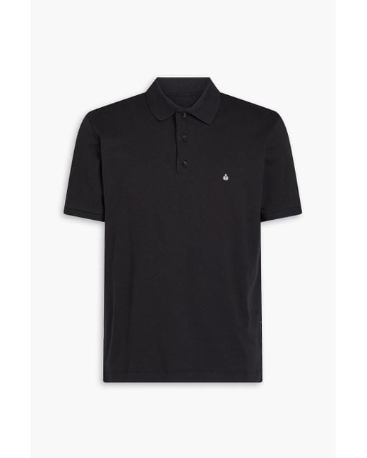 Rag & Bone Black Pima Cotton-jersey Polo Shirt for men