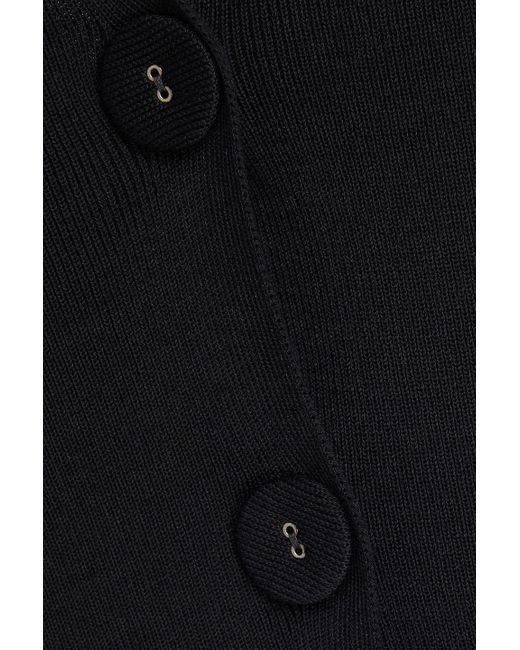 Jil Sander Black Midikleid aus einer baumwollmischung