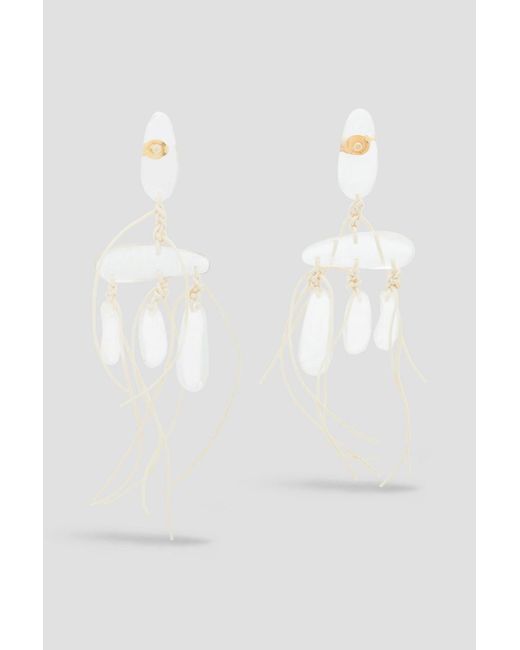 Zimmermann White Gold-tone Crystal Earrings