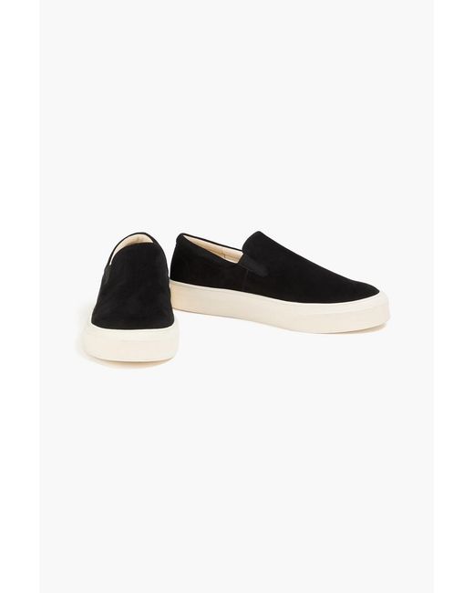 A.Emery Black August Suede Slip-On Sneakers