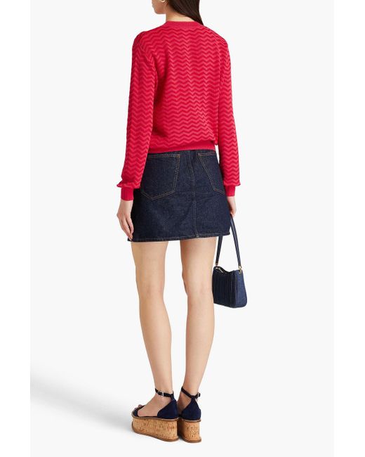 Missoni Pink Crochet-knit Cotton-blend Cardigan
