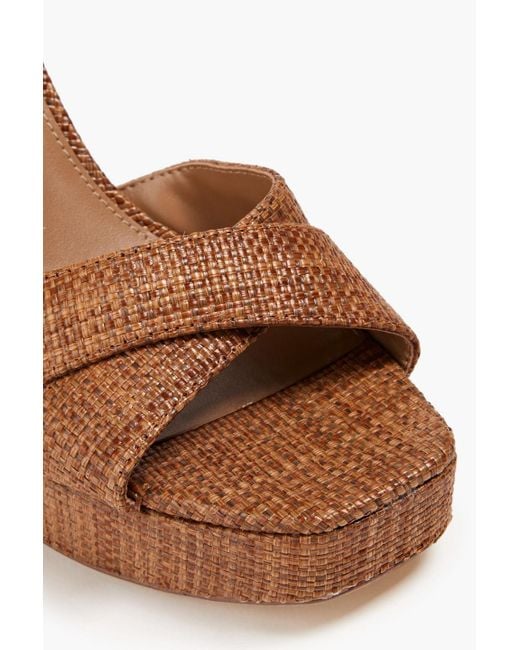 Sam Edelman Brown Kayna Coated Raffia Sandals