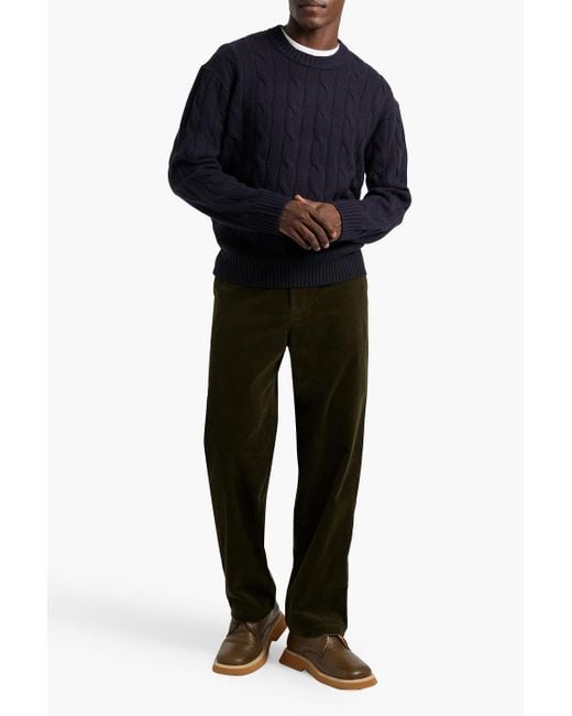 FRAME Green Tapered Corduroy Pants for men