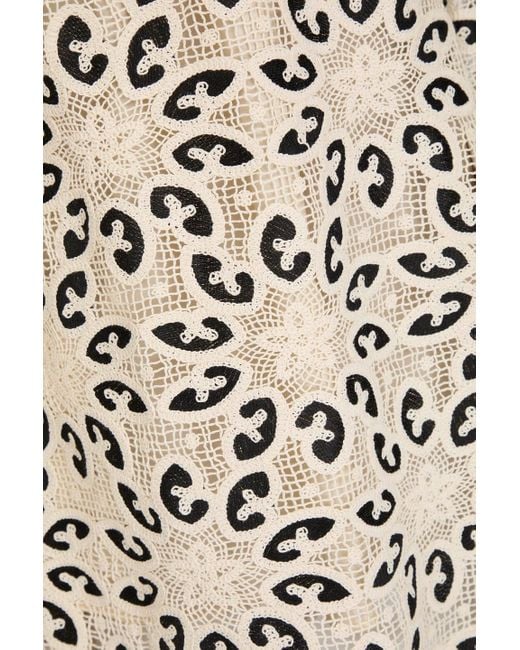 Zimmermann White Scalloped Cotton-Blend Guipure Lace Mini Dress